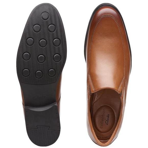 Clarks | Whiddon Step Size 9, Dark Tan Leather Slip On Loafers - Picture 5 of 14